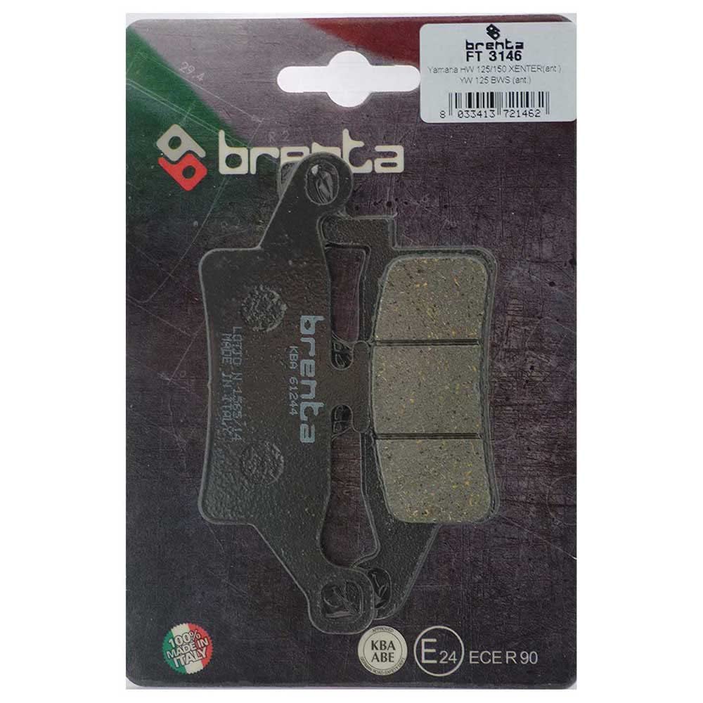 Brenta Motorcycle Brake Pads Organic for Yamaha HW 125 Xenter, YW 125 BWS, HW 150 Xenter