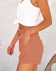 Hilltichu Womens Relaxed Fit Casual High Waist