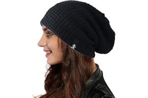 Ruphedy Women Slouchy Beanie Hat Knit Long Baggy Slouch Skull Cap for Winter