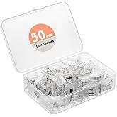 BTF-LIGHTING FCOB COB 50pcs 8mm Transparent Connector Support FCOB 8mm Width 2PIN PWM Single Color LED Strip Corner Connectio