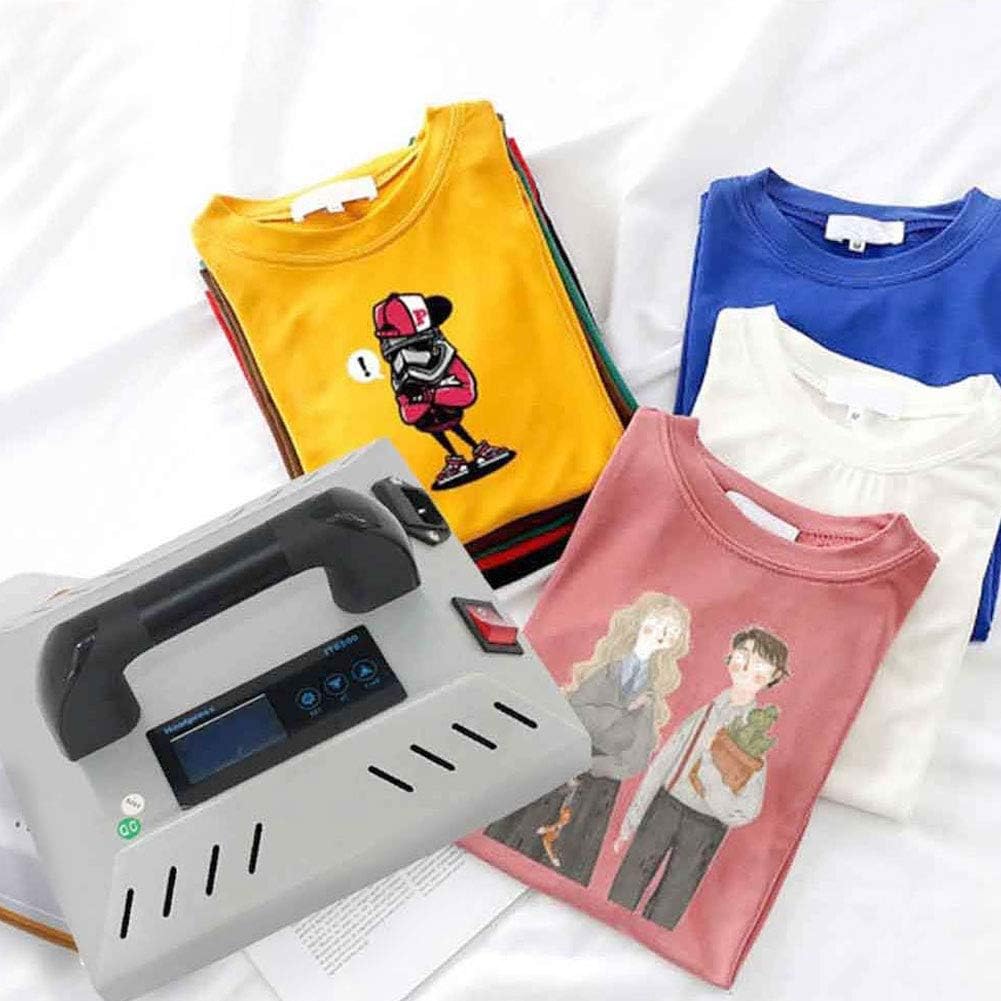 SJTL Heat Press Machine Portable Sublimation T-Shirt Press Printing Machine Multifunction Heat Transfer T-Shirt Press Printing Machine Digital Temperature Control Heat Press