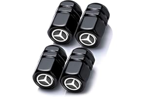 Beeasywin Car Cover Valve stem Replacement for Mercedes-Benz A C E S Series GLK CLA GLA GLC GLE CLS SLK Logo Shape Valve stem caps Accessories.