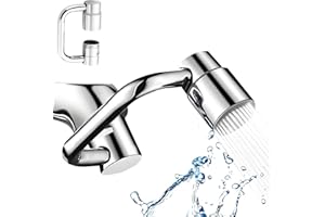 SHANGFEI Universal Sink Faucet 1440° Rotatable Faucet Aerator Extension, U Shaped Faucet Extender for Toddlers 2 Modes Adjustable, Flexiflow 1080° Rotating Faucet Extender For Kitchens & Bathrooms