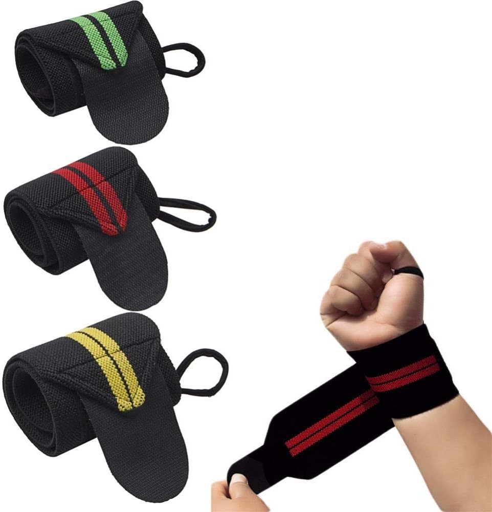 Weight Lifting Sports Wristband Gym Fitness Wrist Thumb Support Straps
