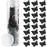 Ahoney 60PCS Mini Black Butterfly Hair Clips for Hair with Box 90s Y2k Hair Accessories for Girls Women