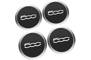For Fiat for 500 Hub Cap Set 4Pcs 133mm Centre Caps 68078419AC 68078421AC 51884863 Silver Dust Cover Replacement