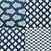 RAJRANG Quilted Indigo Blue Patchwork Cotton Throw Blanket Indian Decorative Super Soft Warm Blanket for Sofa Couch 50 x 60 Inches