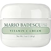 Mario Badescu Vitamin C Cream | Lightweight Face Moisturizer Enriched With Niacinamide for All Skin Types | Visibly Reduces Signs of Aging | 1 Fl Oz