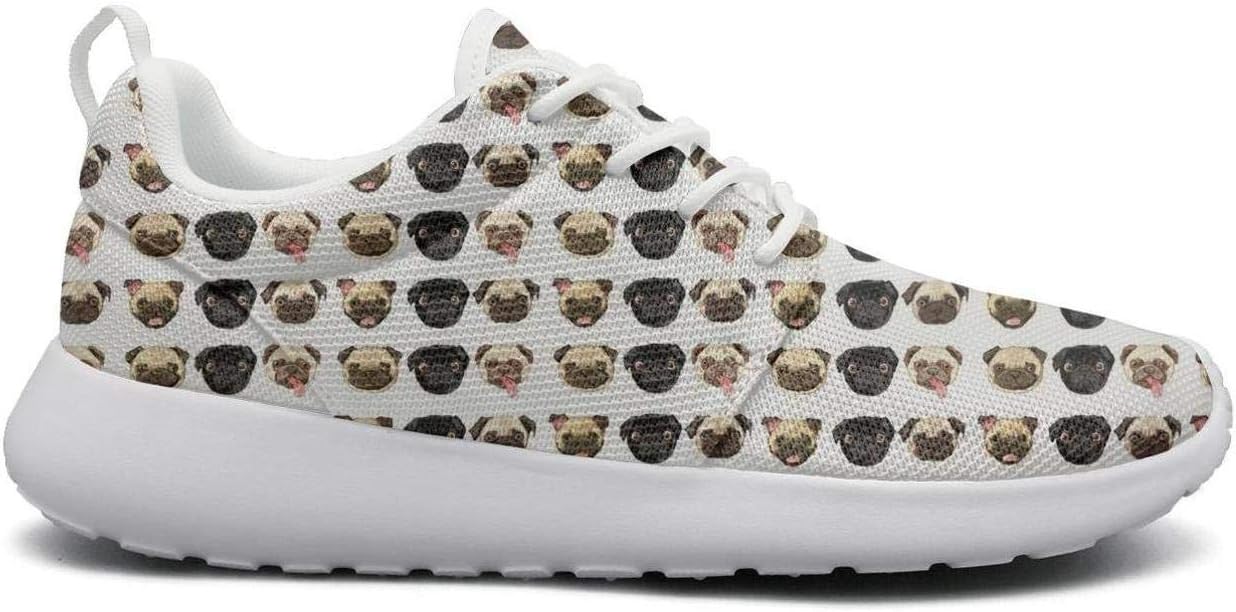 Eoyles gy Cute Pug Dog Baby Women Slip Resistant Lightweight Running Athletic Shoes