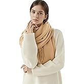 FLEESOFT Winter Wool Scarf Shawl -Thick Oversized Pashmina Shawl Wrap,Soft Warm Winter Scarves,Travel Blanket Scarf for Women