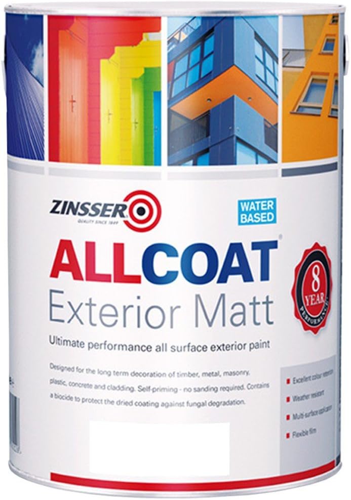Zinsser AllCoat Exterior Matt 1L White - All Surface Paint
