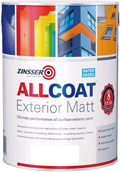 Zinsser AllCoat Exterior Matt 1L White - All Surface Paint