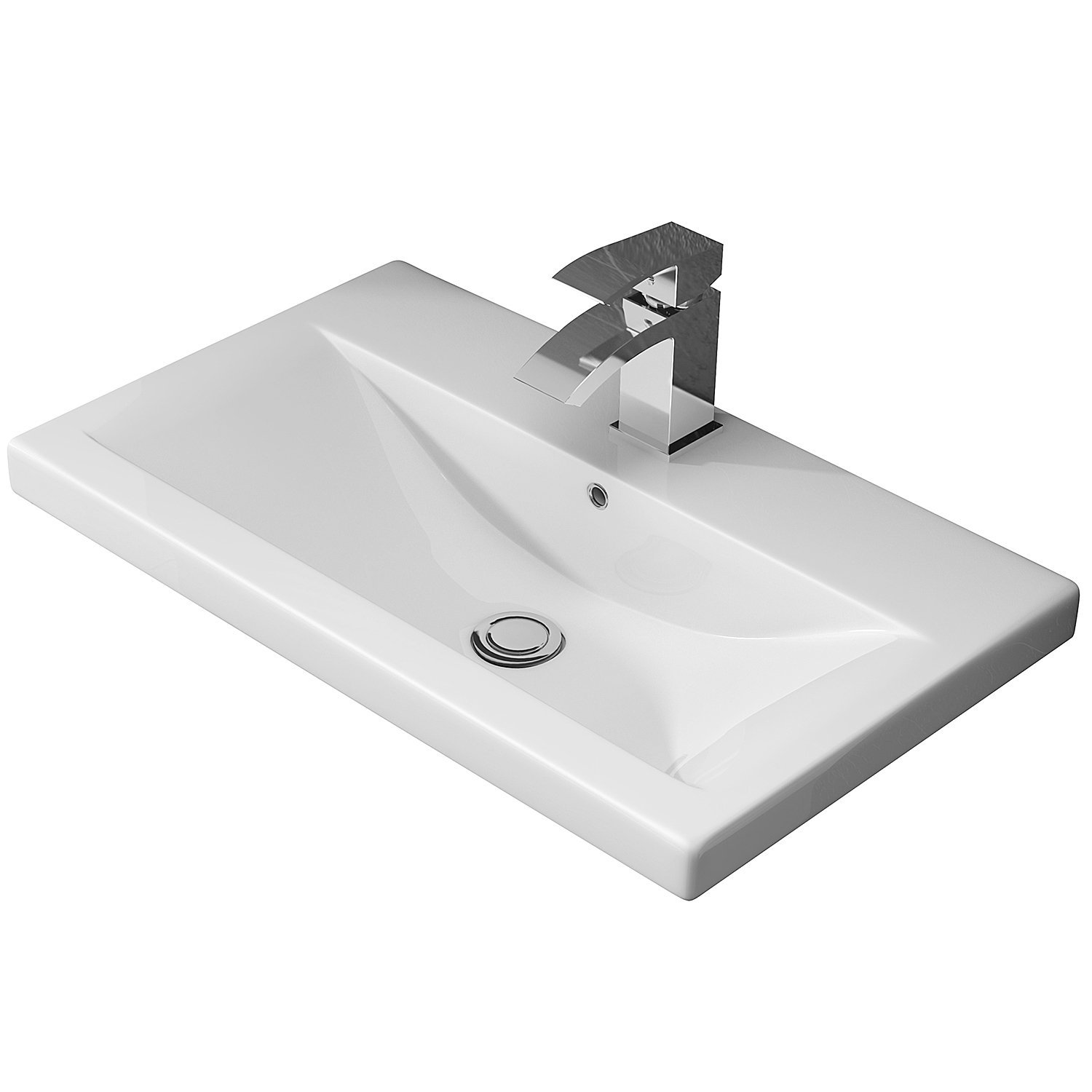 Home Standard JT Pickfords | Ice Cube 600mm Mid-Edge Basin Only
