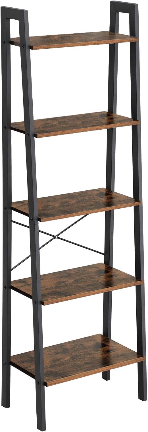 vasagle storage cabinet on Bedroom Living Room Vasagle Bookshelf Easy Assembly Greige And Black Lls055b02 Office 5 Tier Industrial Stable Bookcase Storage Rack Standing Shelf Cabinets Racks Shelves Furniture