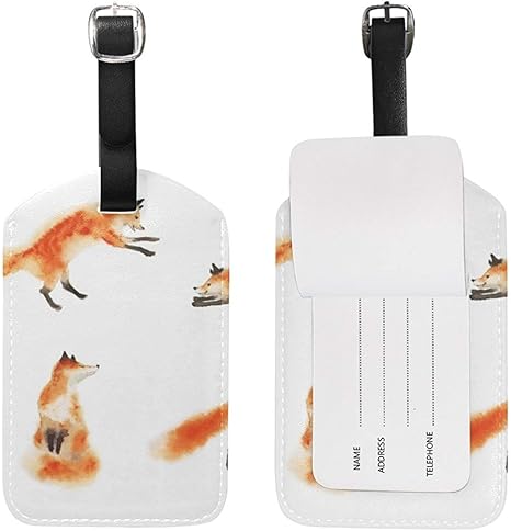 fox luggage tag