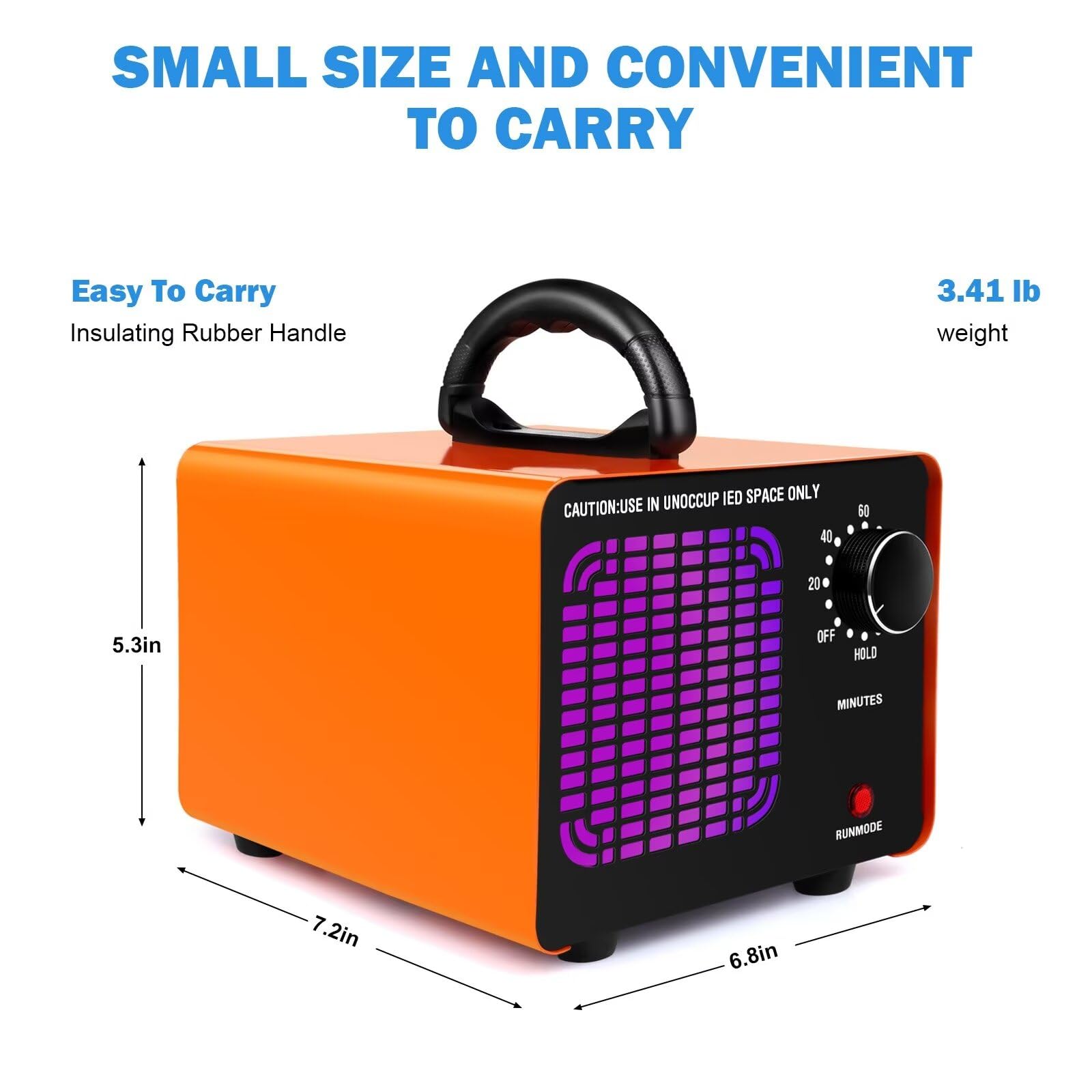 Ozone Generator 80,000mg/h, Ozone Machine Odor Removal Ozone Odor Eliminator Ozonator Air Ionizer Deodorizer for Home/Car/Smoke/Pet Odor