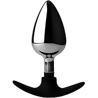 Dark Invader Metal and Silicone Anal Plug - Large | Hybrid Design for Satisfaction and Comfort, Comfortable Stem and Flexible