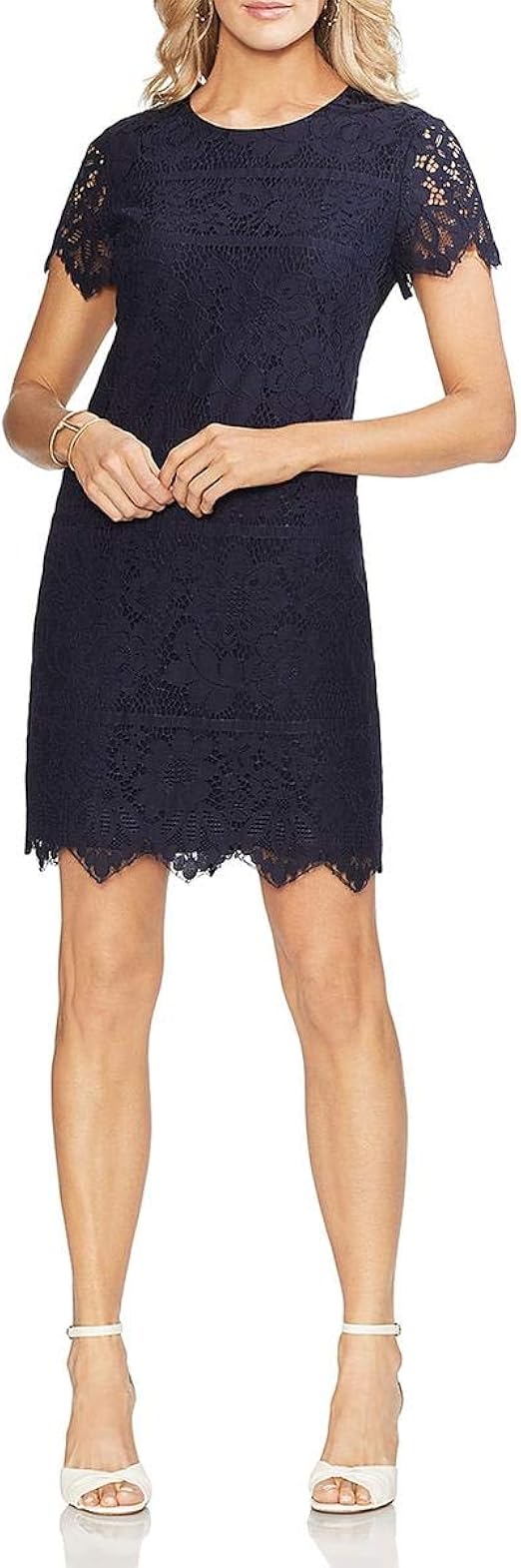 vince camuto floral lace shift dress