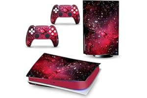 Full Skin Sticker for PS5 Console Disc Edition Vinyl Skin Decal Cover for PS5 Controller Custom (Galaxy)