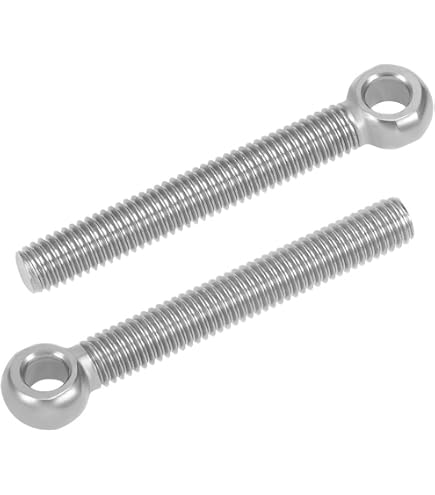 MroMax M16 X 120mm Machinery Shoulder Swing Lifting Eye Bolt – 304 Stainless Steel, Metric Thread, 1 Piece