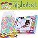 GINMIC Magnetic Letters and Numbers with Magnet Board, Alphabet ABC Magnets, Learning & Educational Toys - Uppercase Lowercase Math Symbols with Magnetic Whiteboard Chalkboard for Toddlers Kids