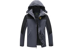 GIISAM Rain Jacket for Men, Mens Waterproof Raincoat Lightweight Rain Jackets Outdoor Rain Coat Windbreaker with Hood
