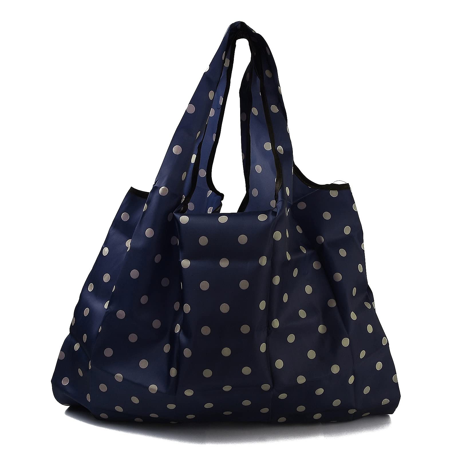 BEEFLYING 3 Pcs Foldable Shopping Bags Nylon Reusable Waterproof Tote Bag Foldaway Shopping Bags for Shopping Travel Outdoor Camping (52.5×60×0.15cm)