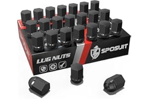 Sposuit M14x1.5 Lug Nuts - Replacement for 2019-2024 Ram 1500 - OEM Factory Style Black Lug Nut(24 Pcs)