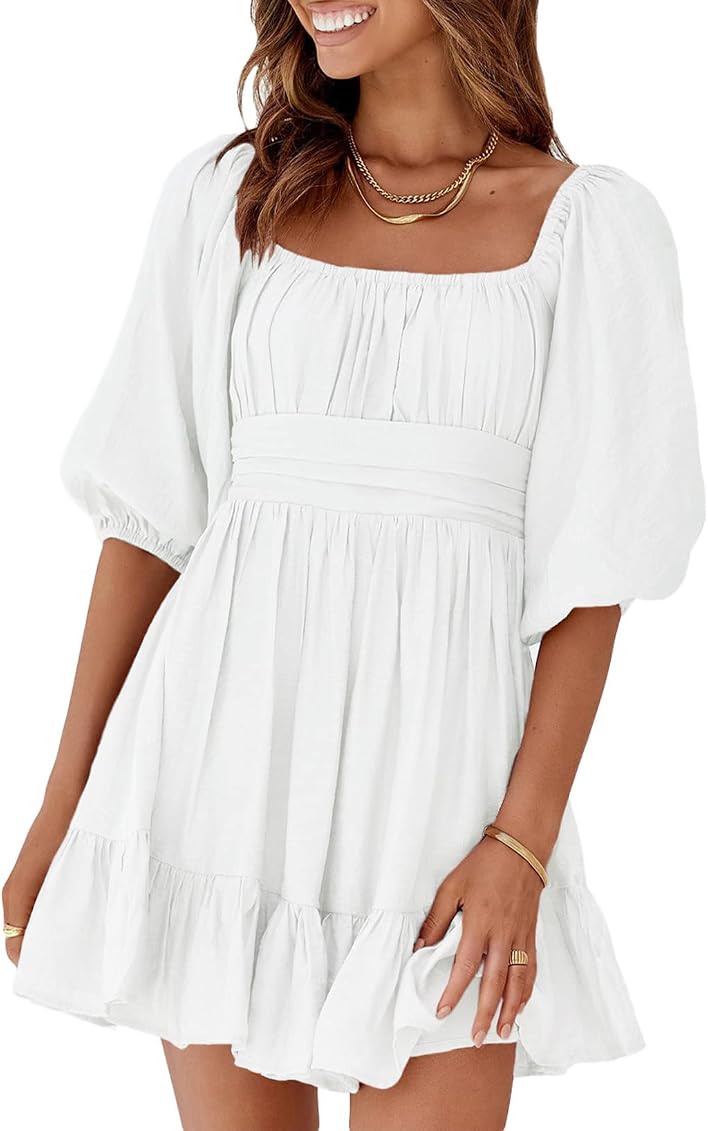 Dokotoo Square Neck Summer Dress for 