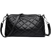 Genuine Leather Crossbody Purses for Women Small Shoulder Handbags Quilted Hobo Bags