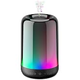 Airversa RDG Waterless Oil Diffuser with Rainbow Light, Black Base | 20mL Capacity, Up to 600 ft&sup2;, Battery Operated, 3 Timers &amp; 3 Mist Levels, Aromatherapy Diffuser for Home, Room, Office