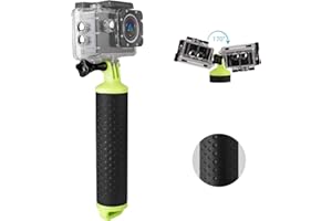 WOLFANG Action Camera Floating Hand Grip Camera Handle Waterproof Monopod Hand Grip Float Stick Selfie Floating for Action Camera Sports Camera