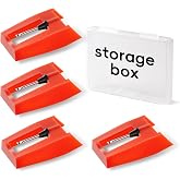 Voltrish 4-Pack Record Player Needles for Crosley and Victrola, Ruby Stylus | 4 ruby stylus replacements with aluminum cantilevers and storage case for select Crosley and Victrola ceramic cartridges only