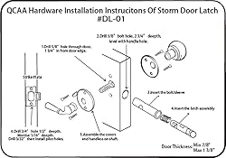 QCAA Solid Brass Storm Door Latch, Polished