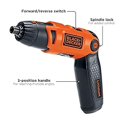 BLACK+DECKER Cordless Screwdriver with Pivoting