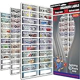 Garage Organizer Labeling Set- 3 Large Sheets with - 83 Chrome Foil Decals for organizing All Your Garage Items & Hardware "Easy Read" Large Peel and Stick Colored Organizer Labels...
