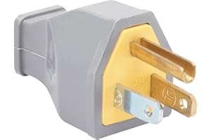 Legrand-Pass & Seymour SA399GRYCC10 Residential Straight Blade Plug 15-Amp 125-volt Two Pole Three Wire, Gray