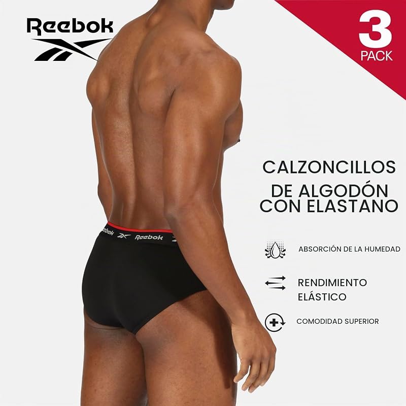 Wiggins Mens Briefs | Pack of 3 Sports Briefs, Breathable & Stretchable Underwear for Men | Underwear Multipack, Black, L