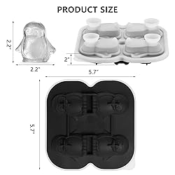 ACOOKEE Penguins Ice Cube Tray Fun Shapes, Odd