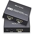 HDMI 2.0 Splitter 1 in 2 Out 4K 60Hz, Support HDCP Bypass, Dolby Atmos, YUV 4:4:4, HDCP 2.3, EDID, LPCM 7.1, Compatible PS5/4