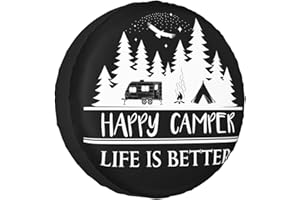 EFINLUKY Camper Spare Tire Cover for Trailers Rv Wheel Protectors Universal for Travel Trailer Rv SUV Truck Weatherproof Camping Wheel Cover Protectors 15inch
