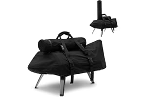 NOELIFE Carry Cover for Ooni Karu 12 and Karu 2 Pizza Oven, Waterproof Pizza Oven Accessories with Seperate Chimney Bag, with Bottom Straps for Fixation (Oven Not Included)