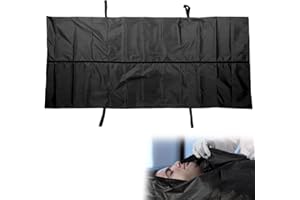 AGATIGE Cadaver Body Bag, Emergency Storage and Removal Stretcher Cadaver Disaster Pouch with 4 Carrying Handles Funeral Supplies for Home Hospital(Black)