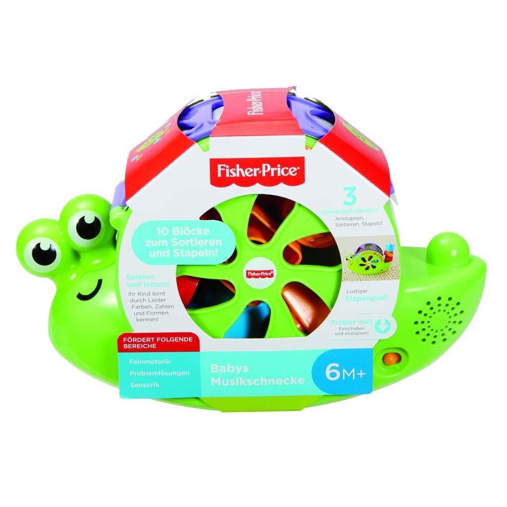 Fisher-Price A friendly snail for shape-sorting, block-stacking fun that introduces baby to colors, counting & more!, FRB88