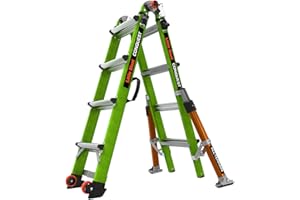 Little Giant Ladder Systems Conquest 2.0 All-Terrain, M17, 17ft, Multi-Position Ladder with Adjustable Outriggers, Fiberglass