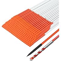Driveway Markers 48 inch 100pcs, 5/16” Dia 4FT Snow Stakes with Reflective Tape, Highly Visible for Parking, Walkways, Snow M