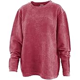 Royce Brand Women's Oversized Comfy Cord Knit Pullover Top (2X-Large, Crimson)