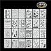 LOKIPA Plastic Stencils Templates Set for Airbrush Painting and Crafts, Set of 24