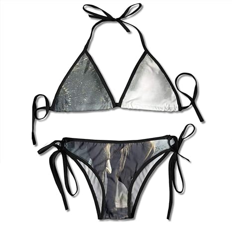 Fun Life Art Elephant Forest der Frauen Schöner Bikini-Badeanzug-Strand-Schwimmen-Anzug der Badebekleidung