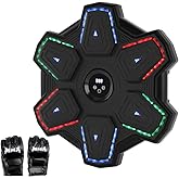 Bruce & Shark Music Boxing Game Machine, Rhythm LED Punching Pad for Home Workout Gym, Wall-Mount Punch Target for Kids & Adults, 9 Speeds